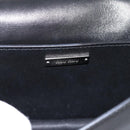 Miu Miu Matelasse Chain Shoulder Bag Leather Black Silver Auth 202224A-19