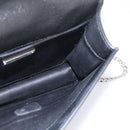 Miu Miu Matelasse Chain Shoulder Bag Leather Black Silver Auth 202224A-20