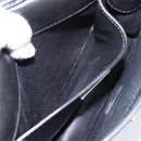 Miu Miu Matelasse Chain Shoulder Bag Leather Black Silver Auth 202224A-22