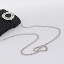 Miu Miu Matelasse Chain Shoulder Bag Leather Black Silver Auth 202224A-7