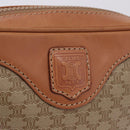 CELINE Macadam Shoulder Bag PVC Leather Beige Gold Tone Auth 202226-18
