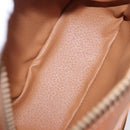 CELINE Macadam Shoulder Bag PVC Leather Beige Gold Tone Auth 202226-10