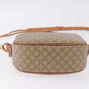 CELINE Macadam Shoulder Bag PVC Leather Beige Gold Tone Auth 202226-5