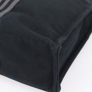 HERMES Fourre Tout MM Hand Bag Canvas Black Silver Auth 202228A-15