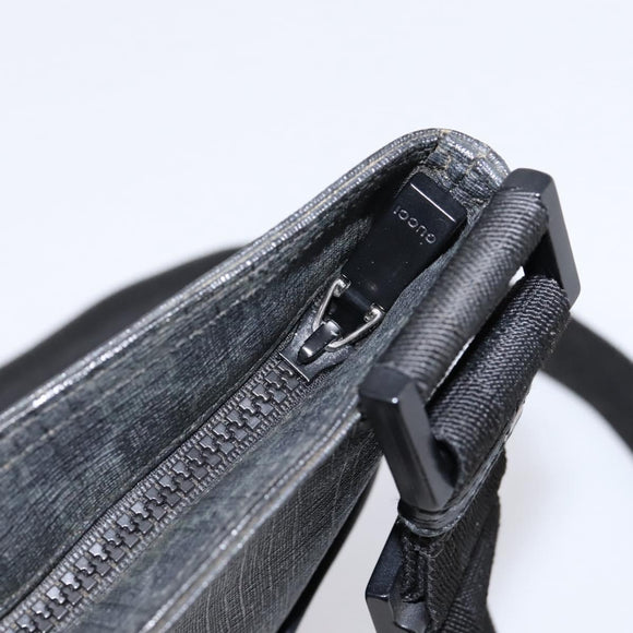 GUCCI GG Supreme Shoulder Bag PVC Black Silver 162904 Auth 202229A