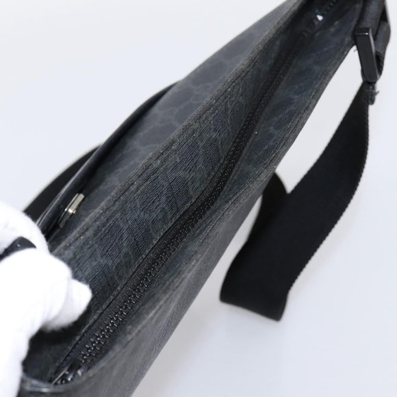 GUCCI GG Supreme Shoulder Bag PVC Black Silver 162904 Auth 202229A