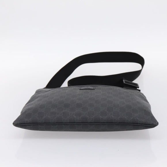 GUCCI GG Supreme Shoulder Bag PVC Black Silver 162904 Auth 202229A