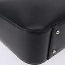 Burberrys Nova Check Hand Bag Leather Black Beige Auth 202233-9