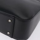 Burberrys Nova Check Hand Bag Leather Black Beige Auth 202233-14