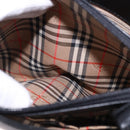 Burberrys Nova Check Hand Bag Leather Black Beige Auth 202233-25
