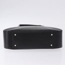 Burberrys Nova Check Hand Bag Leather Black Beige Auth 202233-5