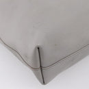 SAINT LAURENT Tote Bag Leather Gray Gold Tone Auth 202234-13