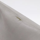 SAINT LAURENT Tote Bag Leather Gray Gold Tone Auth 202234-14