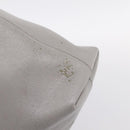 SAINT LAURENT Tote Bag Leather Gray Gold Tone Auth 202234-15