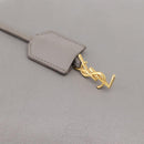 SAINT LAURENT Tote Bag Leather Gray Gold Tone Auth 202234-16