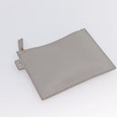 SAINT LAURENT Tote Bag Leather Gray Gold Tone Auth 202234-21
