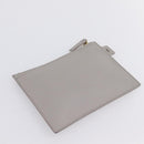 SAINT LAURENT Tote Bag Leather Gray Gold Tone Auth 202234-22