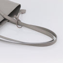 SAINT LAURENT Tote Bag Leather Gray Gold Tone Auth 202234-7