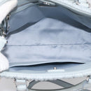 Miu Miu Matelasse Chain Shoulder Bag Leather 2way Light Blue Silver Auth 202235M-10
