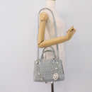 Miu Miu Matelasse Chain Shoulder Bag Leather 2way Light Blue Silver Auth 202235M-26
