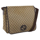 GUCCI GG Supreme Shoulder Bag PVC Beige 222291 Auth 202237-1