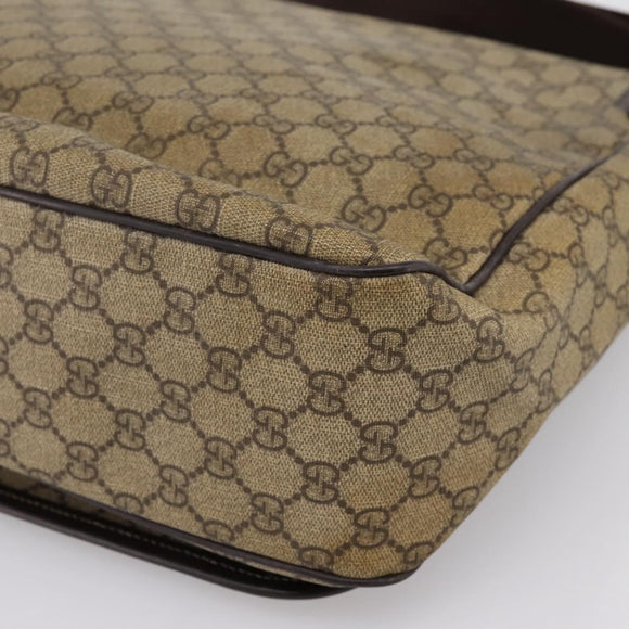 GUCCI GG Supreme Shoulder Bag PVC Beige 222291 Auth 202237