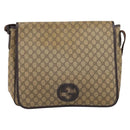 GUCCI GG Supreme Shoulder Bag PVC Beige 222291 Auth 202237-13