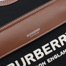 BURBERRY Hand Bag Canvas 2way Silver Black Auth 202239V-18