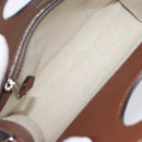 BURBERRY Hand Bag Canvas 2way Silver Black Auth 202239V-10