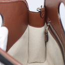 BURBERRY Hand Bag Canvas 2way Silver Black Auth 202239V-22