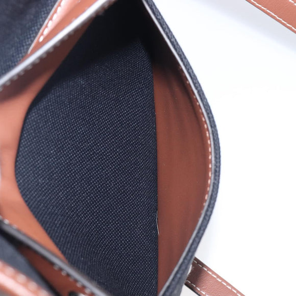 BURBERRY Hand Bag Canvas 2way Silver Black Auth 202239V