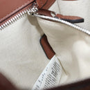 BURBERRY Hand Bag Canvas 2way Silver Black Auth 202239V-11