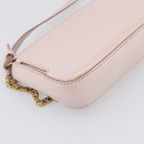 GIVENCHY Shoulder Bag Leather Pink Gold Tone Auth 202242A-17