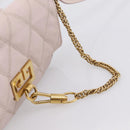 GIVENCHY Shoulder Bag Leather Pink Gold Tone Auth 202242A-18