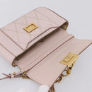 GIVENCHY Shoulder Bag Leather Pink Gold Tone Auth 202242A-10