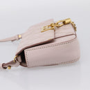 GIVENCHY Shoulder Bag Leather Pink Gold Tone Auth 202242A-3