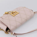 GIVENCHY Shoulder Bag Leather Pink Gold Tone Auth 202242A-6