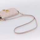 GIVENCHY Shoulder Bag Leather Pink Gold Tone Auth 202242A-7