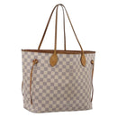 LOUIS VUITTON Damier Azur Neverfull MM Tote Bag N41605 LV Auth 202243-1