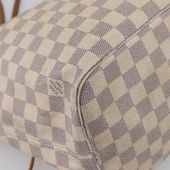 LOUIS VUITTON Damier Azur Neverfull MM Tote Bag N41605 LV Auth 202243
