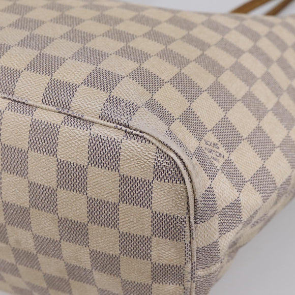 LOUIS VUITTON Damier Azur Neverfull MM Tote Bag N41605 LV Auth 202243