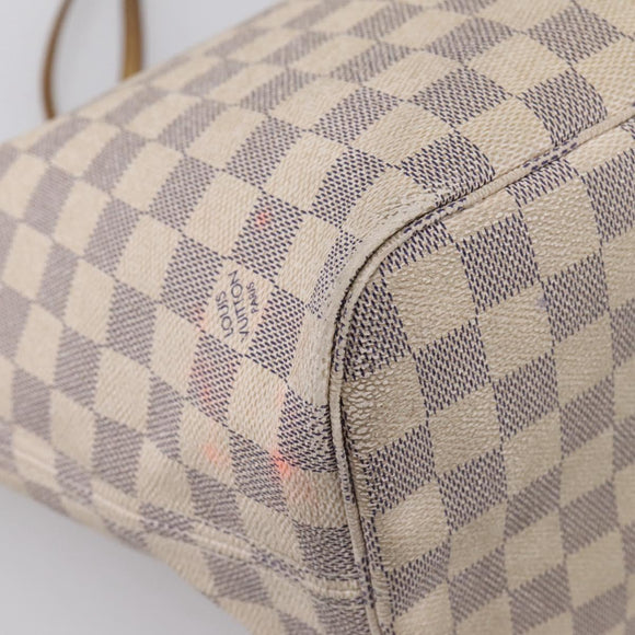 LOUIS VUITTON Damier Azur Neverfull MM Tote Bag N41605 LV Auth 202243