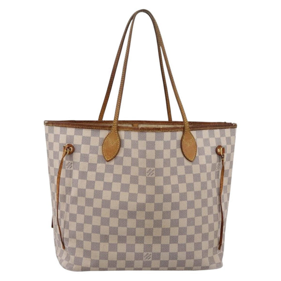 LOUIS VUITTON Damier Azur Neverfull MM Tote Bag N41605 LV Auth 202243