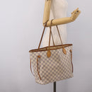 LOUIS VUITTON Damier Azur Neverfull MM Tote Bag N41605 LV Auth 202243-25