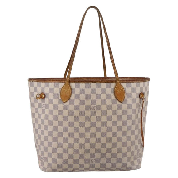 LOUIS VUITTON Damier Azur Neverfull MM Tote Bag N41605 LV Auth 202243
