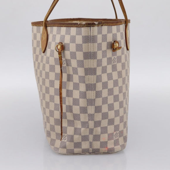 LOUIS VUITTON Damier Azur Neverfull MM Tote Bag N41605 LV Auth 202243