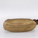 MARNI Hand Bag Leather 2way Gold Silver Auth 202246A-11
