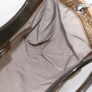MARNI Hand Bag Leather 2way Gold Silver Auth 202246A-18