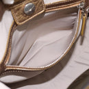 MARNI Hand Bag Leather 2way Gold Silver Auth 202246A-21