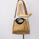MARNI Hand Bag Leather 2way Gold Silver Auth 202246A-22